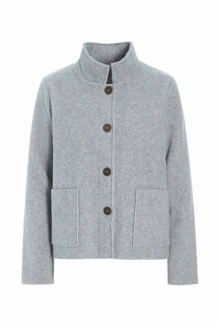 Henriette Steffensen Fleece Short Jacket Light Grey | 7164