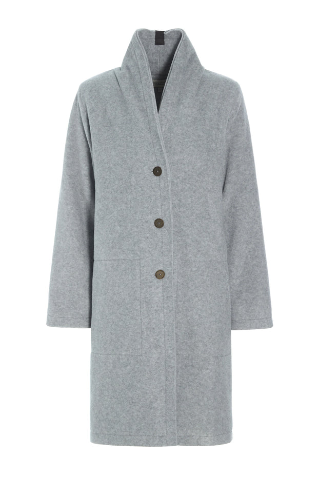 Henriette Steffensen Fleece Coat Double Layer Light Grey | 7165