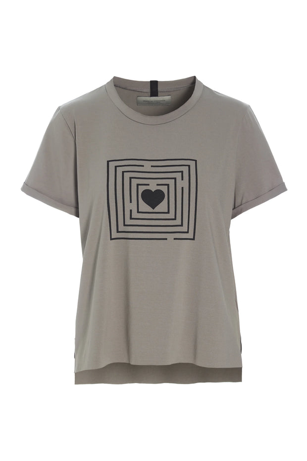 Henriette Steffensen Jersey Labyrinth Print Tee Elephant | 96099