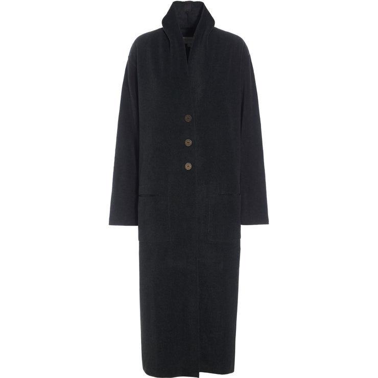 Henriette Steffensen Fleece Long Cardigan Soft Black | 7162