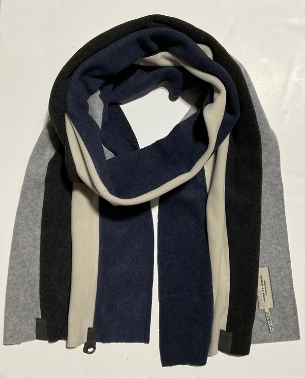 Henriette Steffensen Fleece No Waste Scarf Evening Blue/Kit/Soft Black/Light Grey | 4125