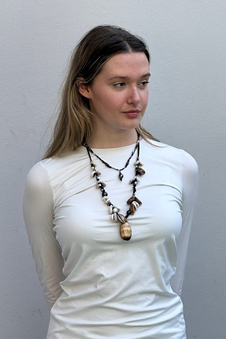 Beached Treasures Chocolate Cowrie Necklace