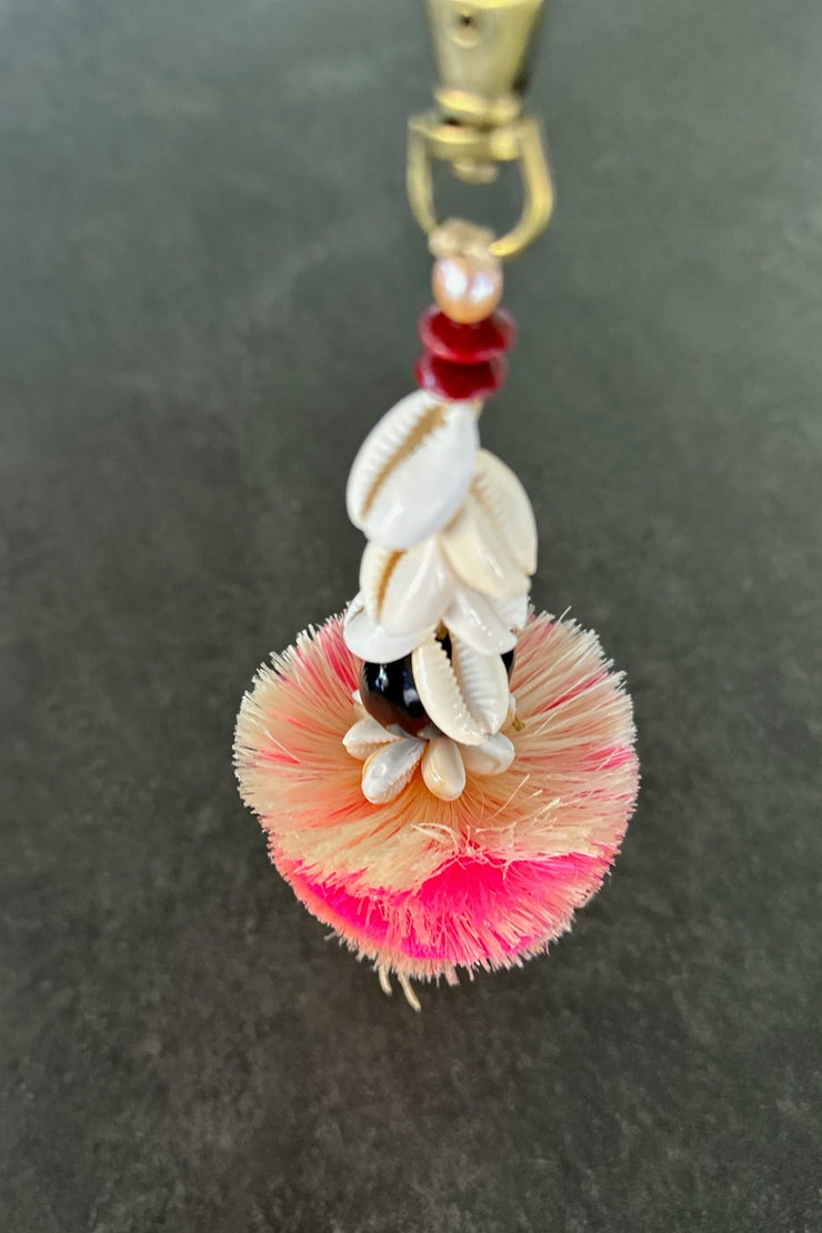 Beached Treasures Pink Hau Keyring
