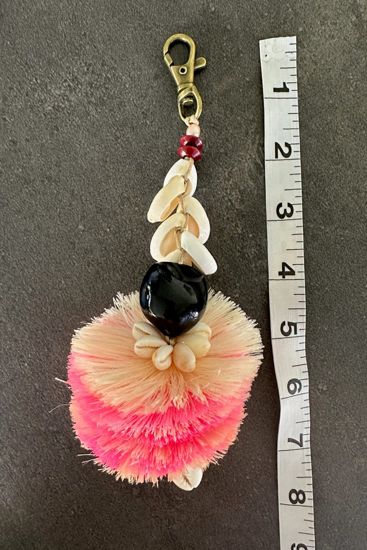 Beached Treasures Pink Hau Keyring