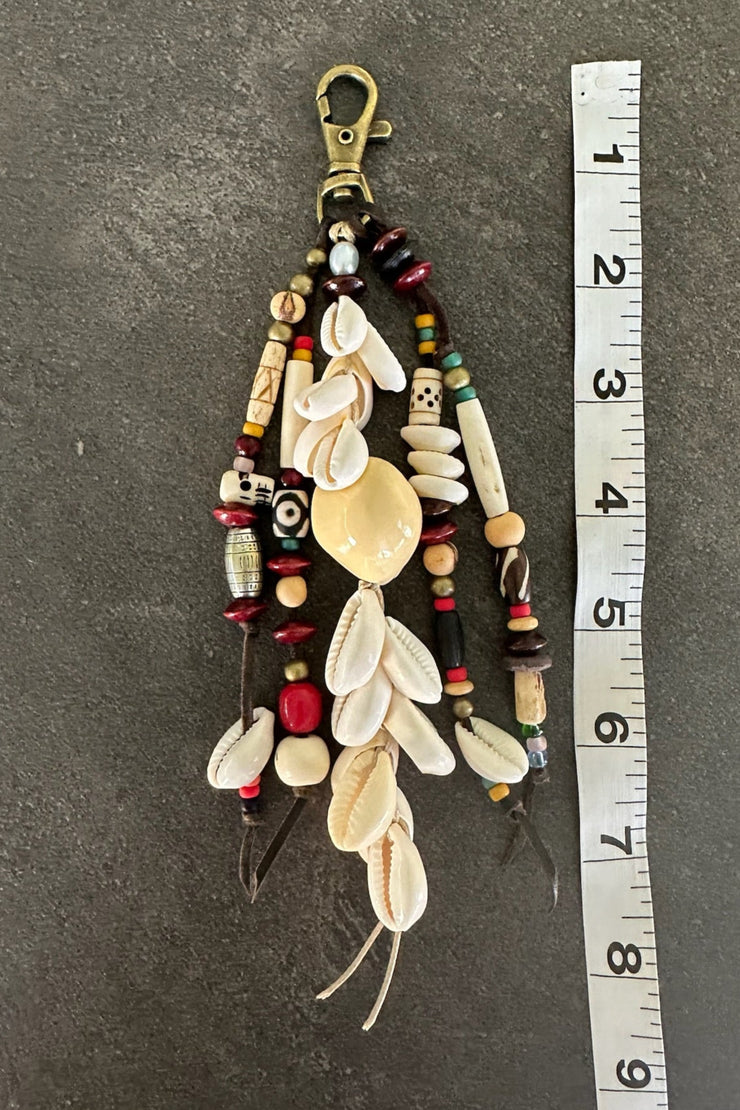 Beached Treasures Tribal Key Ring Ivory