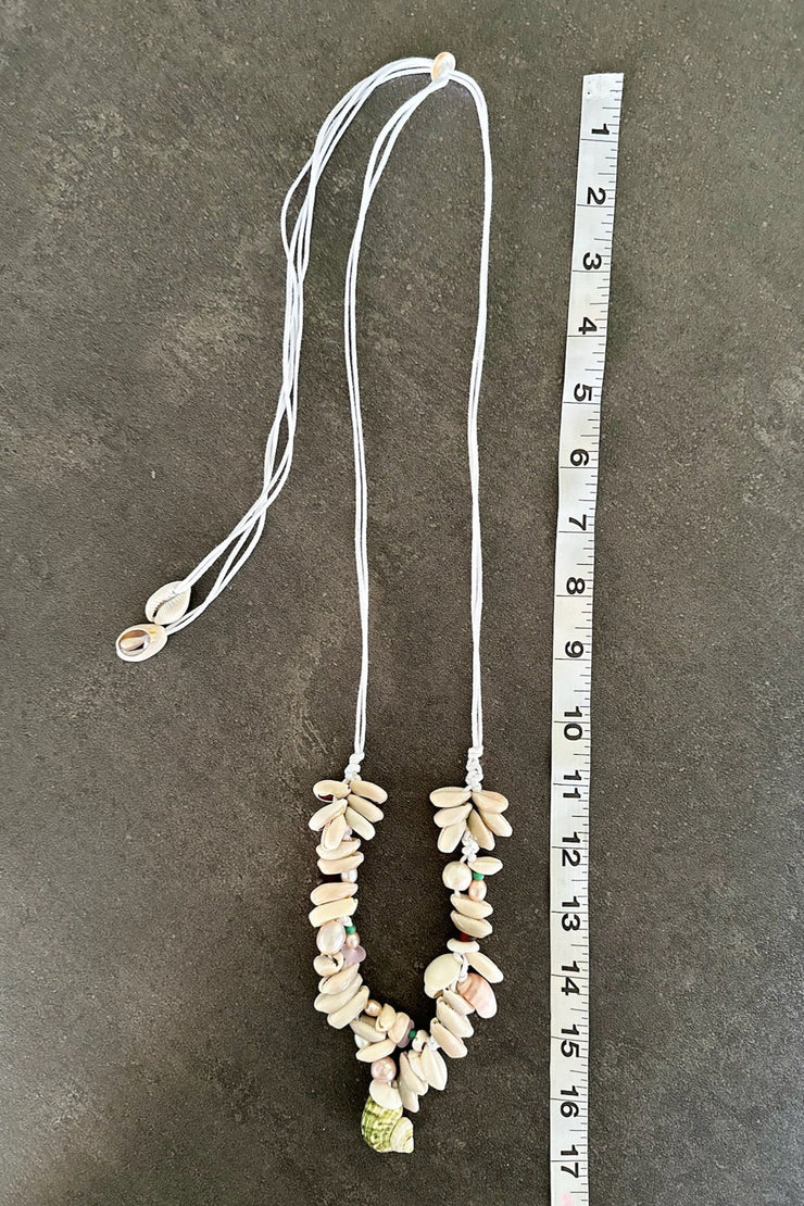 Beached Treasures Tropical Turban Macrame Necklace