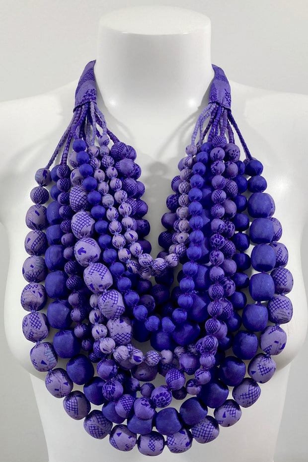 House of Wandering Silk Iris Necklace Blue/Purple