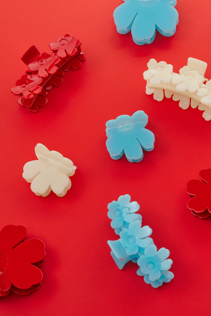 Marimekko Mini Unikko Hair Clip Red
