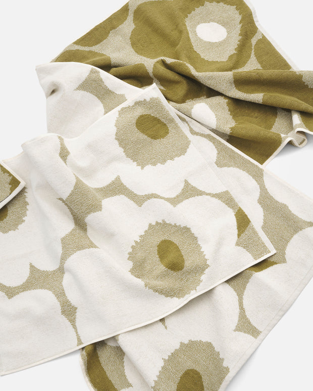 Marimekko Unikko Guest Towel Green/Umber/Cream