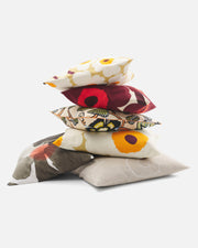 Marimekko Unikko 20" Throw Pillow Cover Burgundy