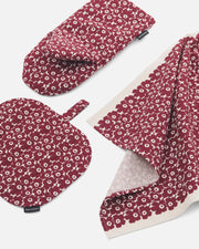 Marimekko Pikkuinen Unikko Tea Towel Burgundy