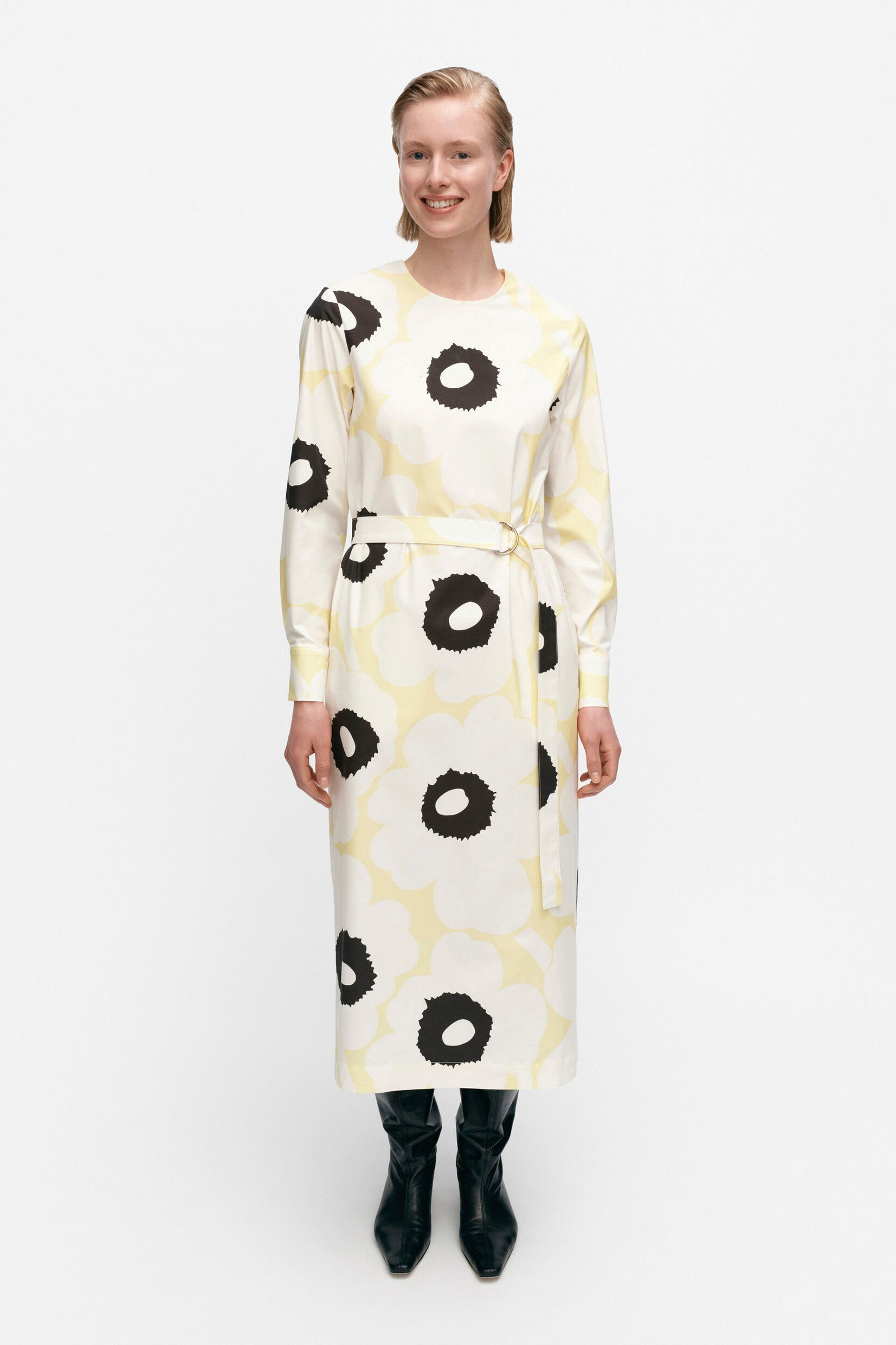 ◆marimekko◆Hiipia Unikko コットンリネンニットドレス Marimekko｜Hiipia Unikko ニットワンピース | Rakuten Fashion
