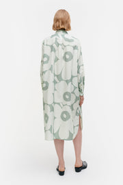 marimekko runoelma unikko shirt dress Marimekko RUNOELMA UNIKKO - Shirt dress - greyish green/light green/grey