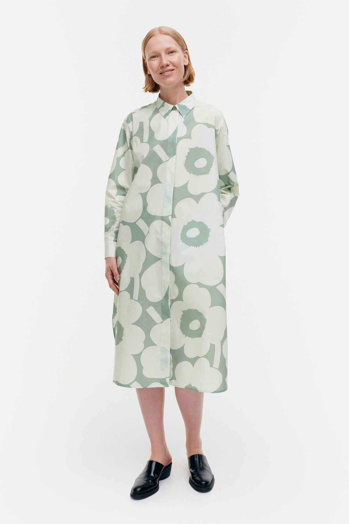 marimekko runoelma unikko shirt dress Marimekko Runoelma Unikko Shirt Dress