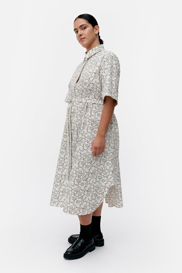 Marimekko Popliini Piirto Unikko Shirt Dress