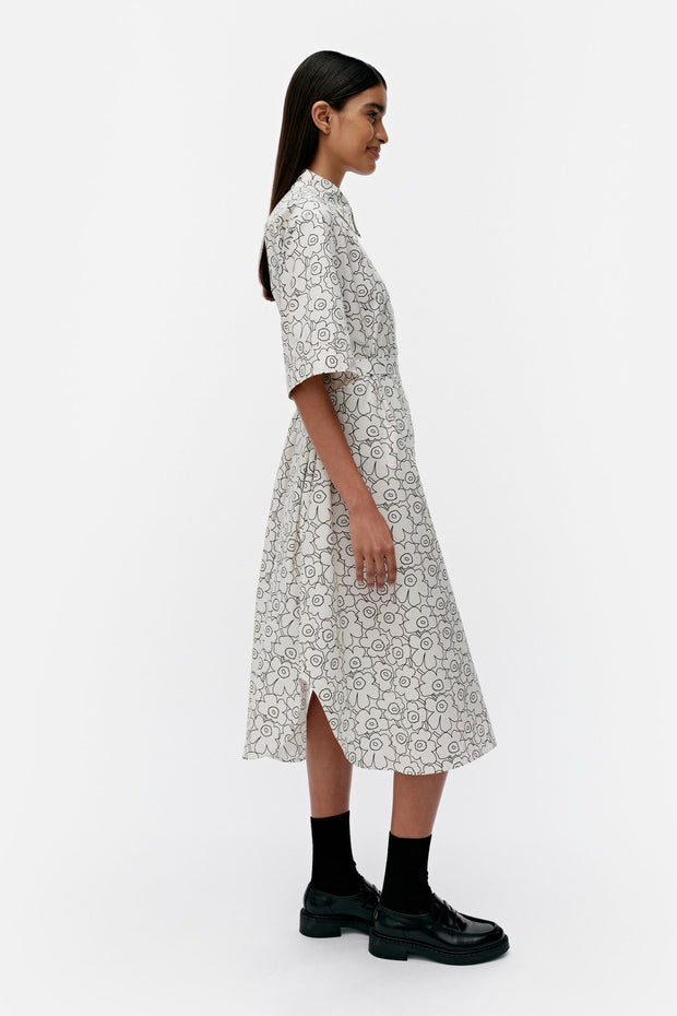 Marimekko Popliini Piirto Unikko Shirt Dress