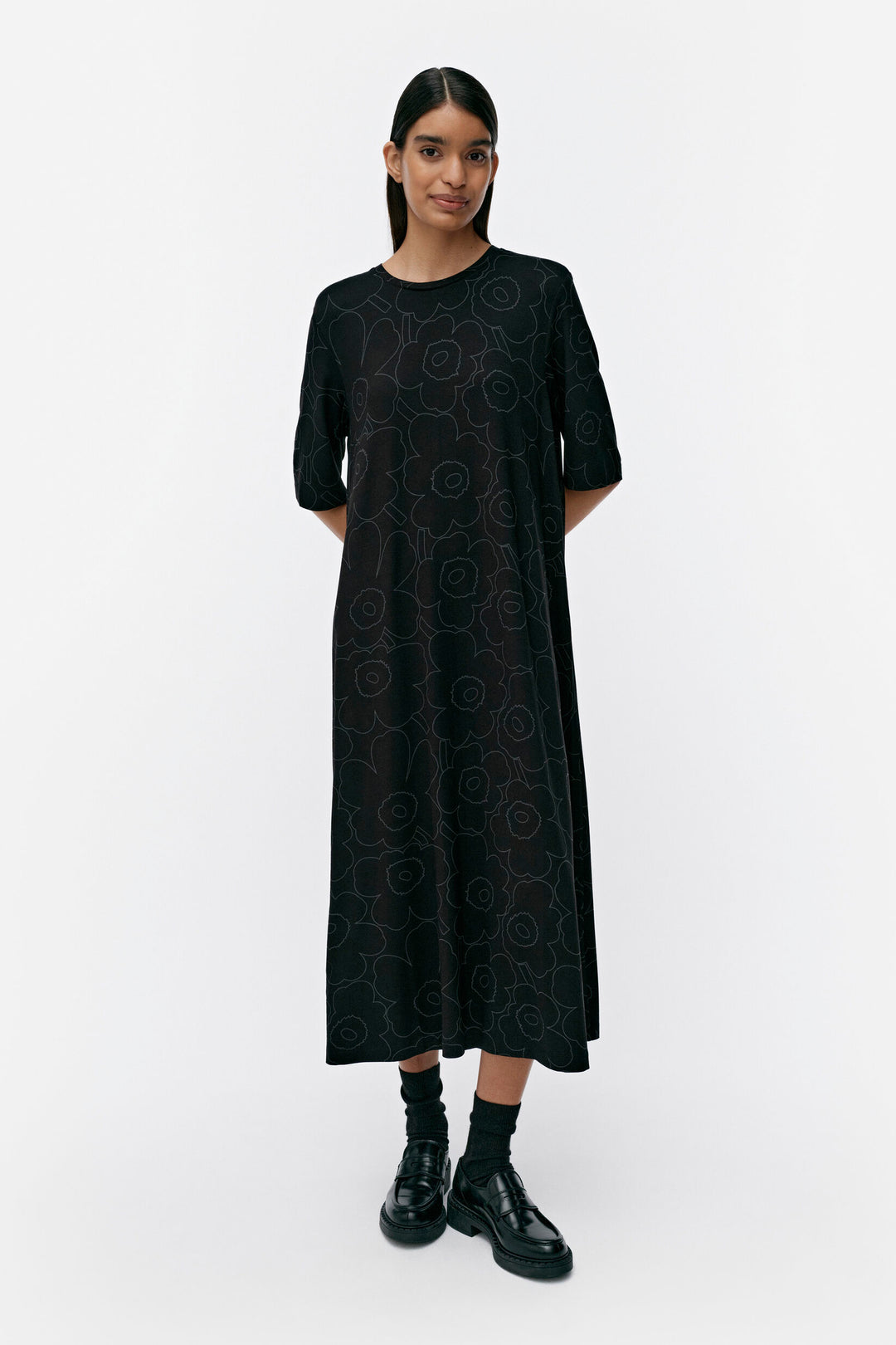 ☆ marimekko ☆ Ennallaan Piirto Unikko 889 - ニットドレス MM_251_rento_piirto_unikko_093