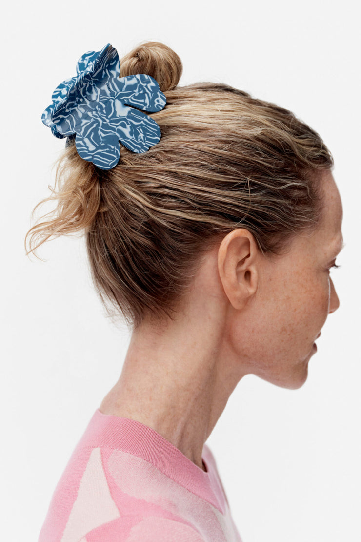 Marimekko Large Unikko Hair Clip Blue