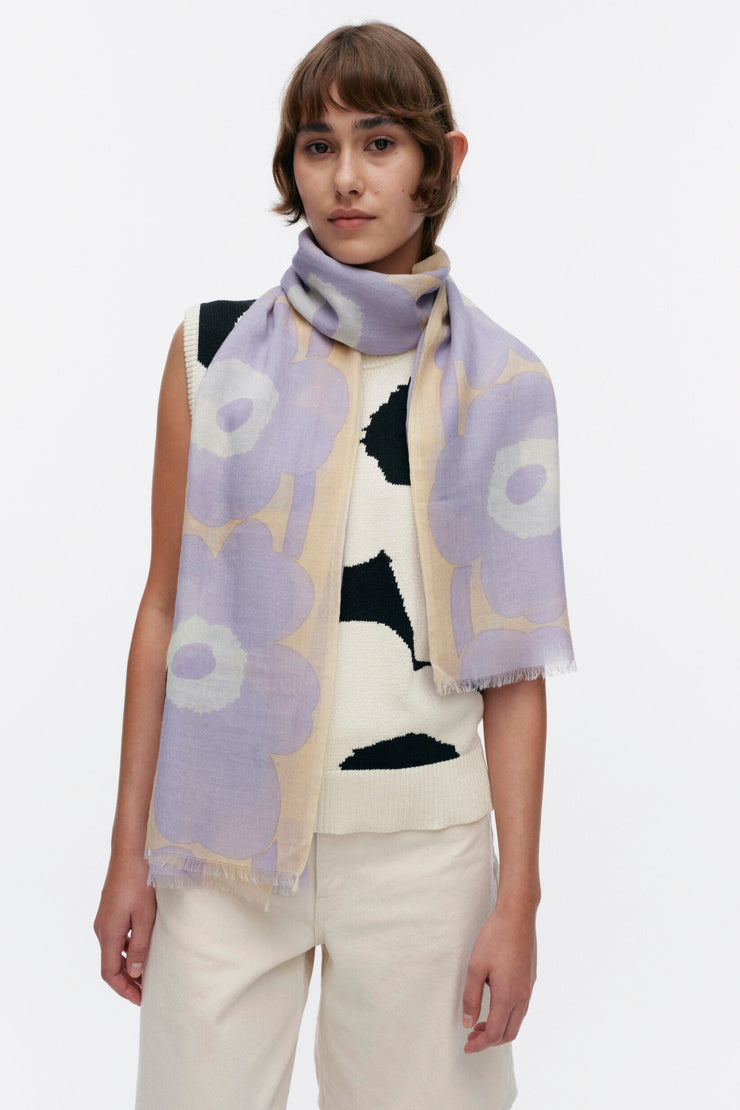 Marimekko Fiore Unikko Scarf Lilac