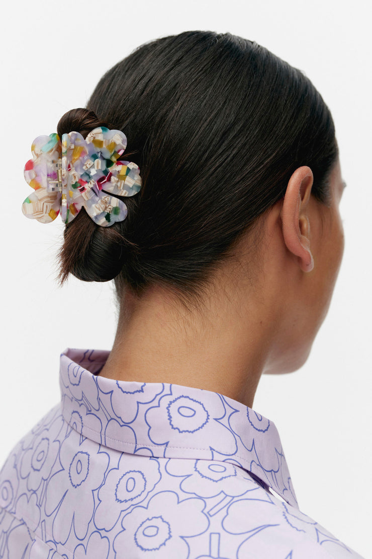 Marimekko Small Unikko Hair Clip Multi Lilac