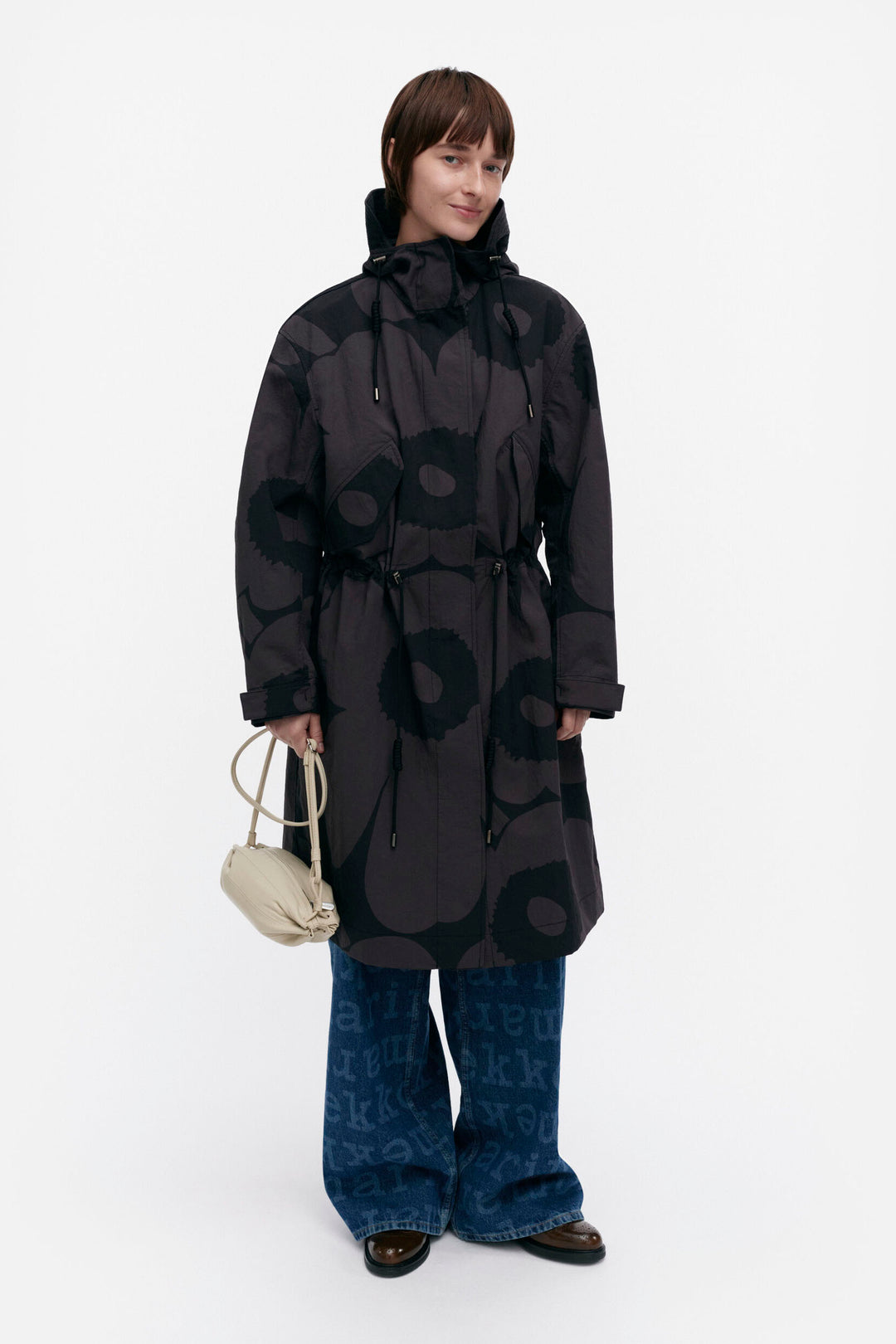 marimekko KATRI ブラック Marimekko Kaartaa Unikko Coat – KIITOSlife