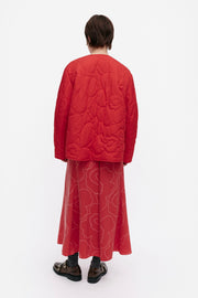 Marimekko Kapseli Piirto Unikko Padded Coat Red