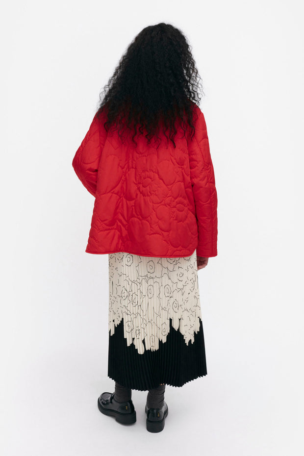 Marimekko Kapseli Piirto Unikko Padded Coat Red