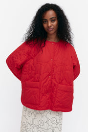 Marimekko Kapseli Piirto Unikko Padded Coat Red