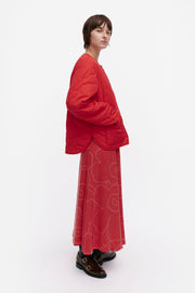 Marimekko Kapseli Piirto Unikko Padded Coat Red