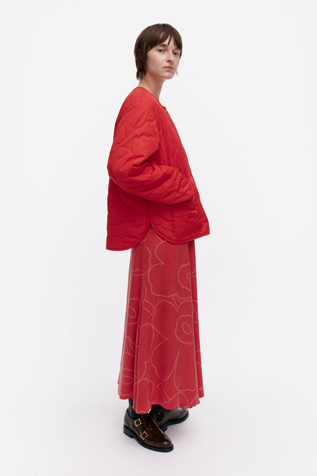 Marimekko Kapseli Piirto Unikko Padded Coat Red