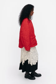 Marimekko Kapseli Piirto Unikko Padded Coat Red