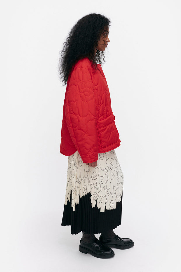 Marimekko Kapseli Piirto Unikko Padded Coat Red