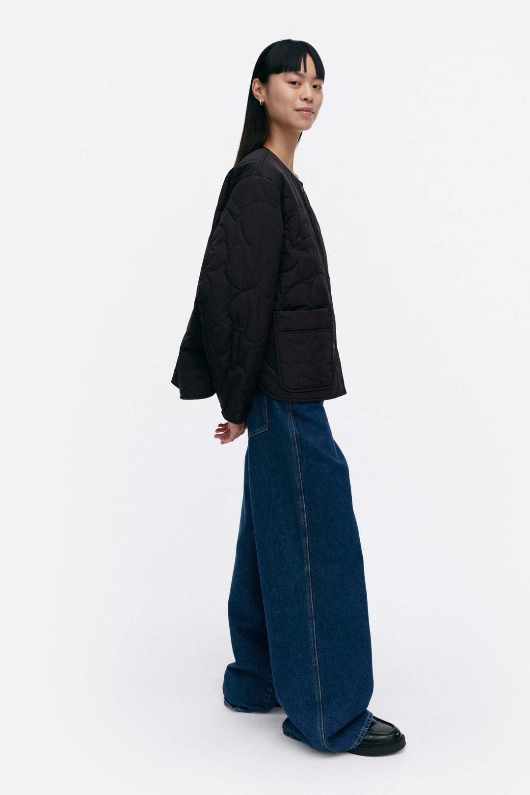 Marimekko Kapseli Piirto Unikko Padded Coat Black – KIITOSlife