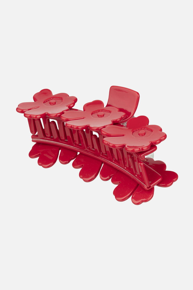 Marimekko Mini Unikko Hair Clip Red
