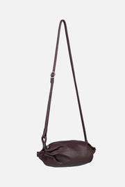 Marimekko Pikku Karla Leather Shoulder Bag Wine Red