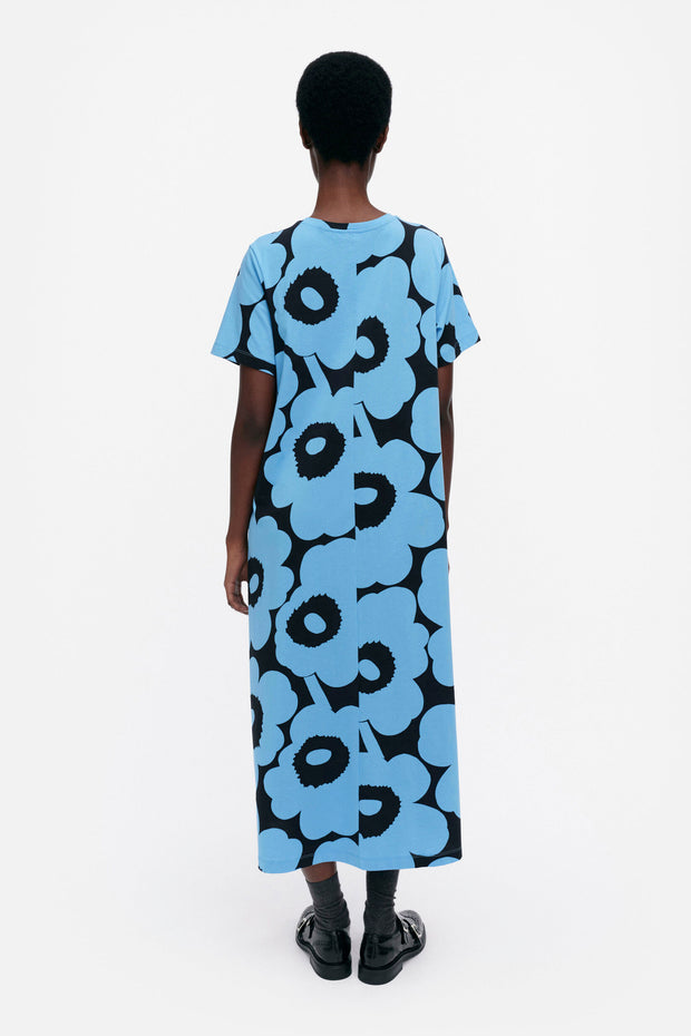 Marimekko Pisteinen Unikko Jersey Dress Blue/Black