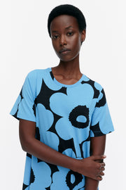 Marimekko Pisteinen Unikko Jersey Dress Blue/Black
