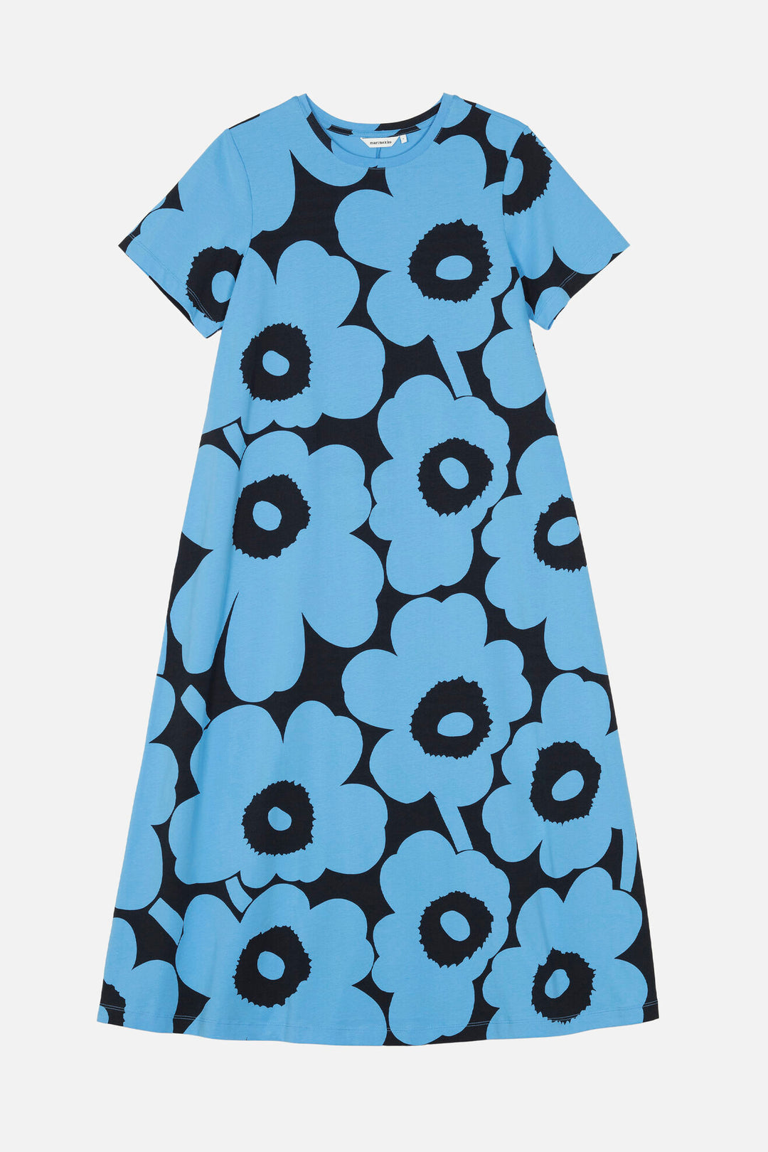 Marimekko Pisteinen Unikko Jersey Dress Blue/Black – KIITOSlife