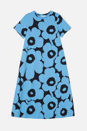 Marimekko Pisteinen Unikko Jersey Dress Blue/Black