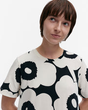 Marimekko Pisteinen Unikko Jersey Dress Off-White/Grey