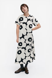 Marimekko Pisteinen Unikko Jersey Dress Off-White/Grey
