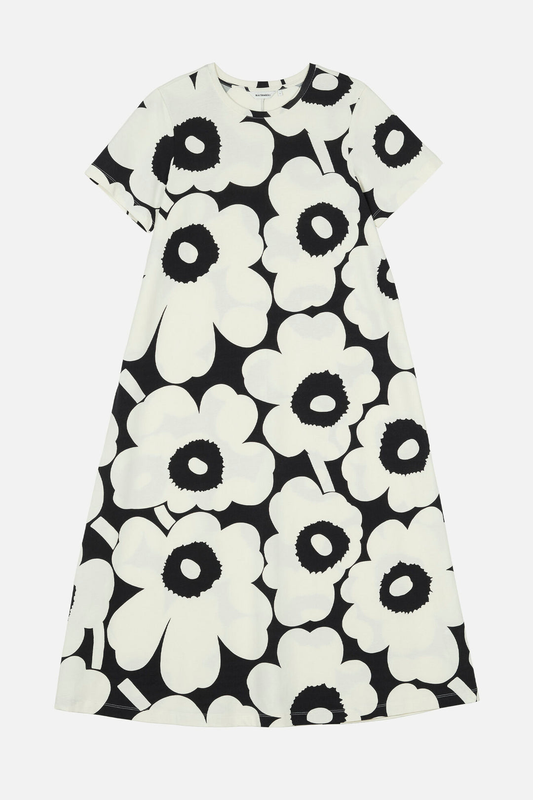 Marimekko Pisteinen Unikko Jersey Dress Off-White/Grey – KIITOSlife