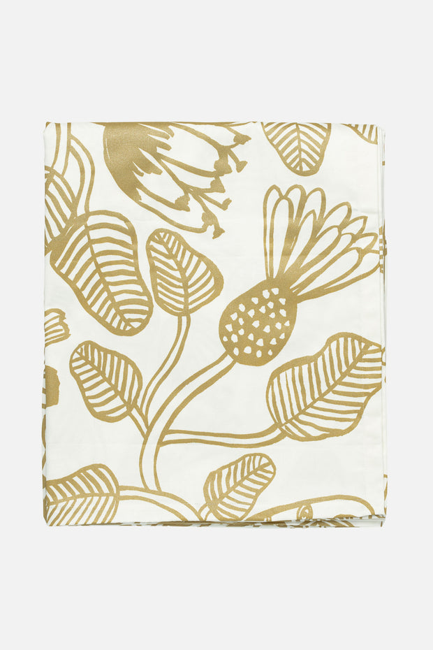 Marimekko Tiara Tablecloth Gold/White