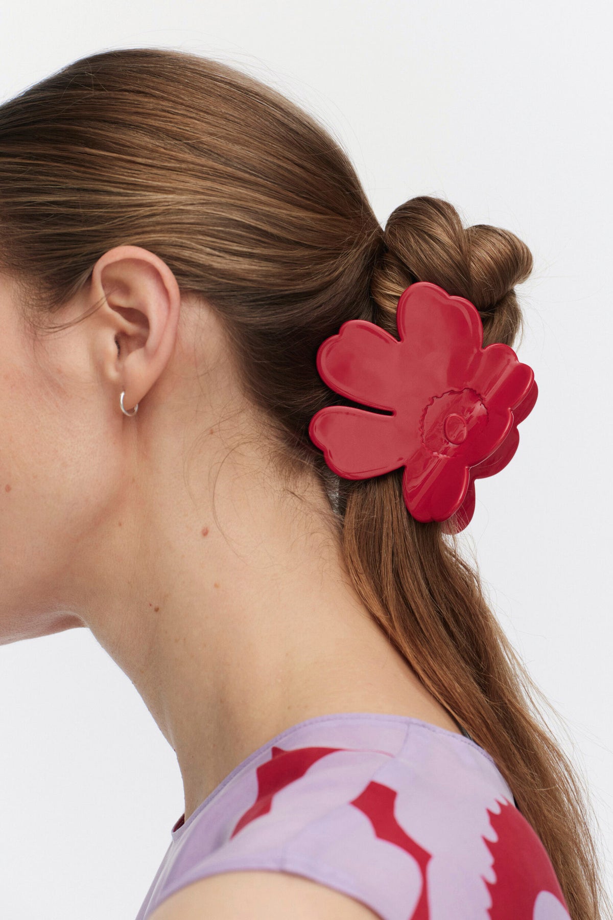 ヘアアクセサリー Unikko Hair Clip Large Marimekko Large Unikko Hair Clip Red – KIITOSlife