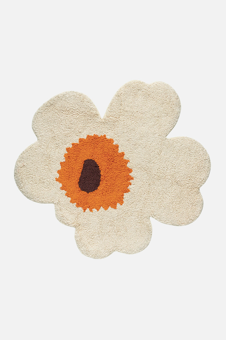 Marimekko Unikko Bathmat Cream/Orange