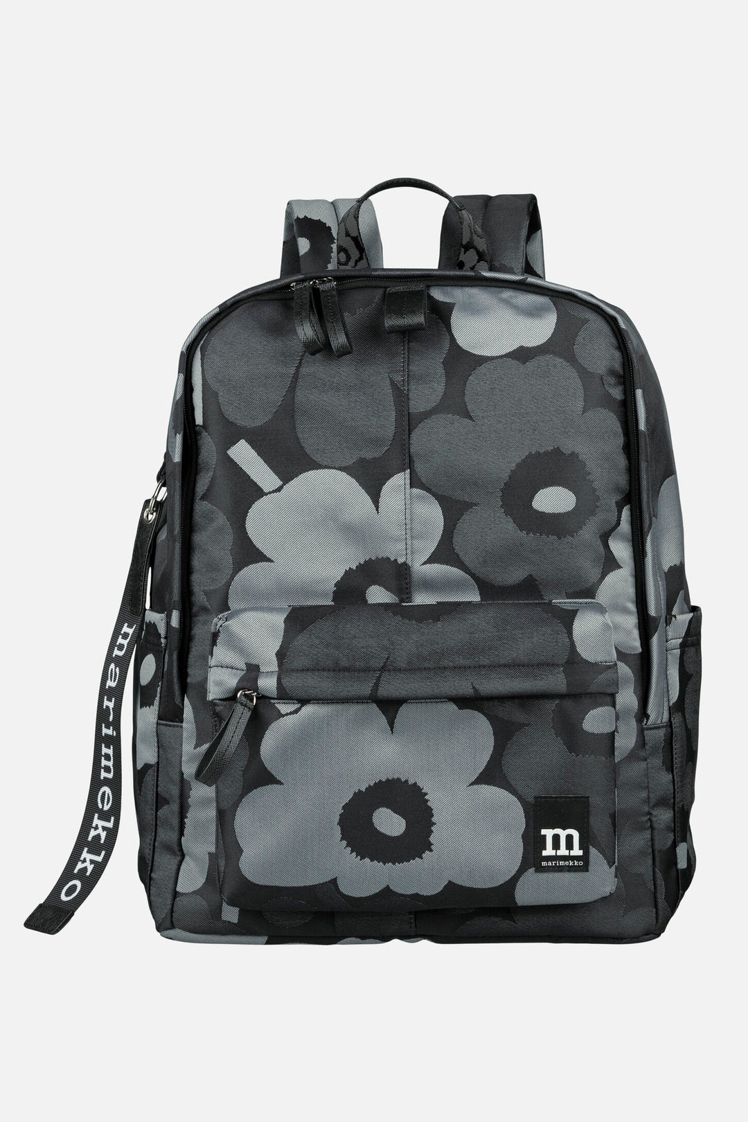 バッグ marimekko Unikko / Zip Top Backpack Marimekko Zip Top Backpack Unikko, black | Finnish Design Shop