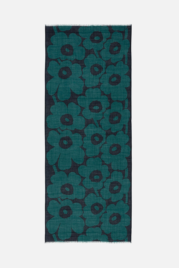 Marimekko Fiore Unikko Scarf Dark Green/Navy