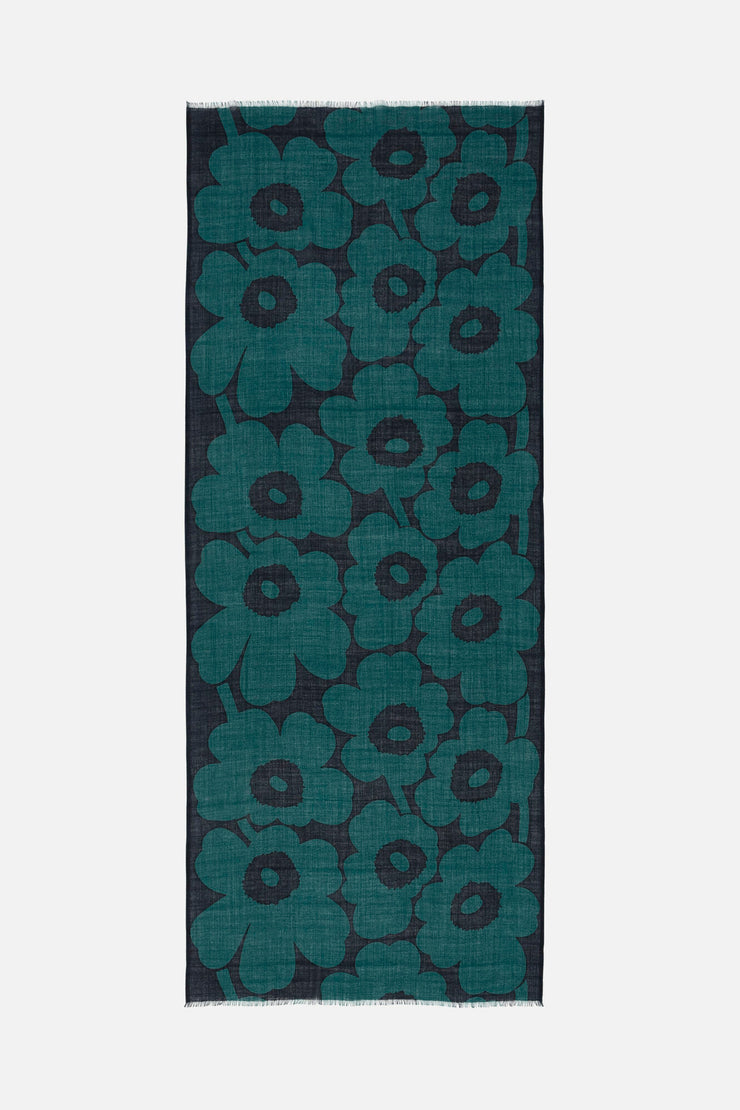 Marimekko Fiore Unikko Scarf Dark Green/Navy