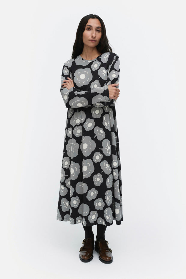 Marimekko Lehtokielo Tumma Jersey Dress