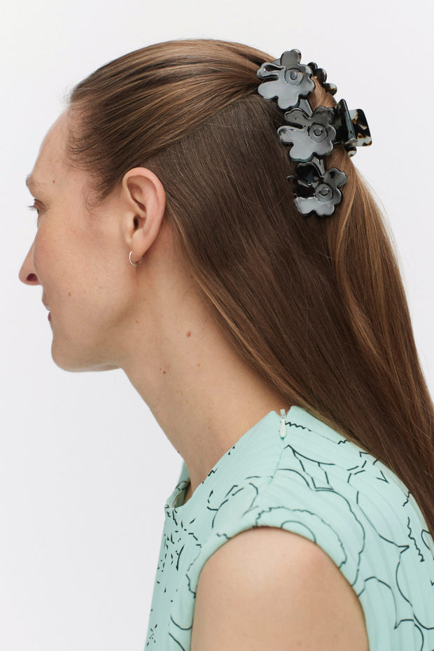 Marimekko Mini Unikko Hair Clip Grey/Black